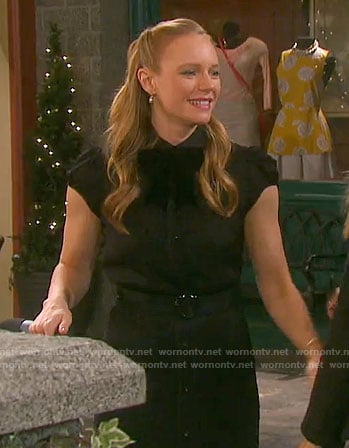 Abby’s black shirtdress on Days of our Lives