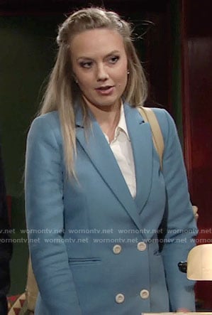 abby restless young blue suit wornontv outfit details