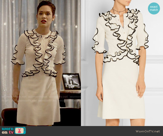 Alexander McQueen Ruffled Wool Dress worn by Anika Calhoun (Grace Gealey) on Empire