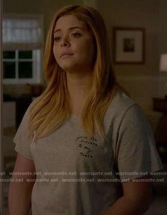 Ali's avocado toast t-shirt on Pretty Little Liars