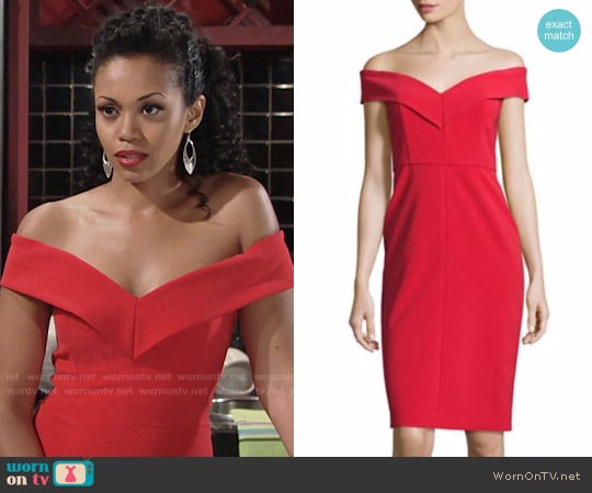 Alice + Olivia Luana Dress worn by Hilary Curtis (Mishael Morgan) on The Young and the Restless