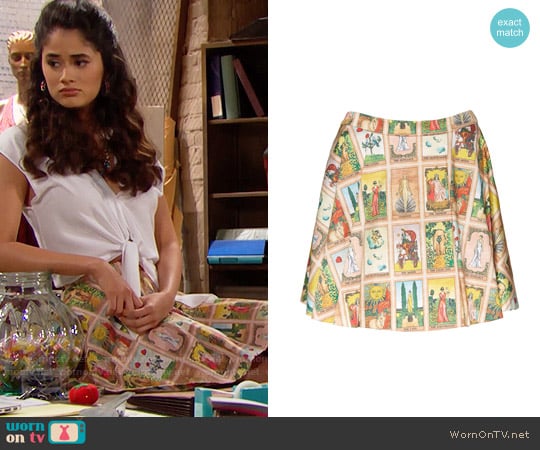 Alice + Olivia Tarot Blaise Skirt worn by Darlita (Danube Hermosillo) on The Bold and the Beautiful