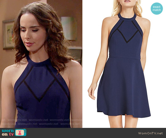Bcbgeneration Open-Back Fit-and-Flare Dress worn by Ivy Forrester (Ashleigh Brewer) on The Bold & the Beautiful