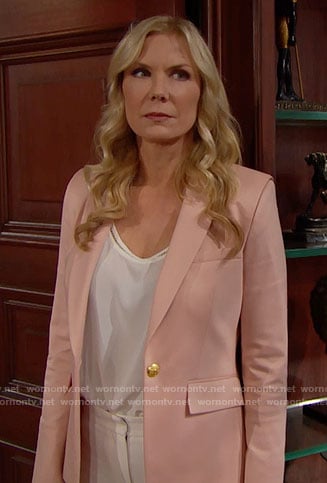 Brooke's pink blazer on The Bold and the Beautiful