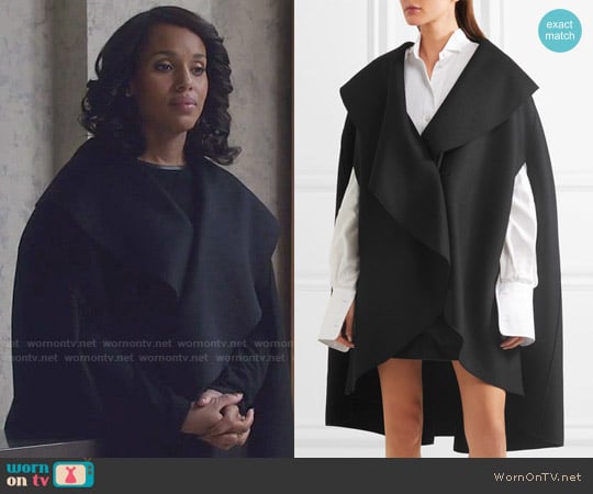 Burberry Double-faced wool-felt cape worn by Olivia Pope (Kerry Washington) on Scandal