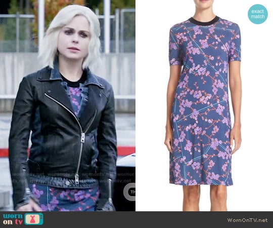 Carven Floral Print T-Shirt Dress worn by Liv Moore (Rose McIver) on iZombie