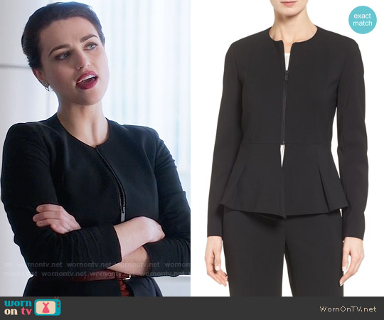 Classiques Entier Fold Detail Peplum Jacket worn by Lena Luthor (Katie McGrath) on Supergirl