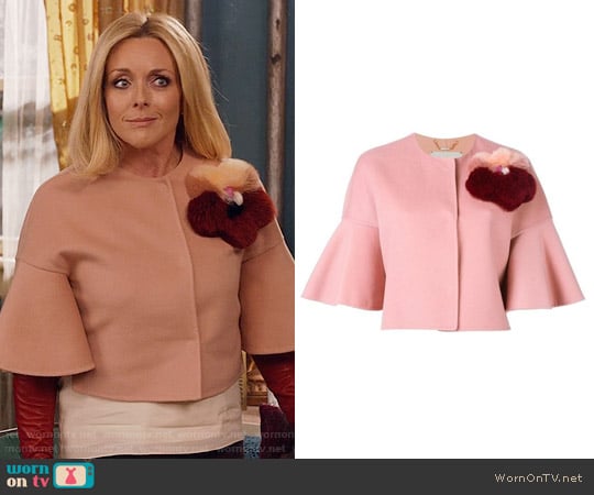 Fendi Fur Applique Jacket worn by Jacqueline Voorhees (Jane Krakowski) on Unbreakable Kimmy Schmidt