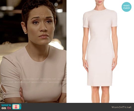 Givenchy Short-Sleeve Fitted Pencil Dress worn by Anika Calhoun (Grace Gealey) on Empire