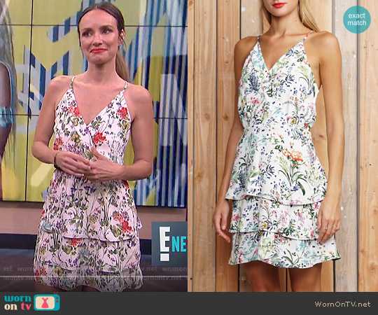 Greylin Cameron Floral Tiered Dress worn by Catt Sadler on E! News