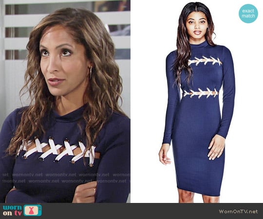 Guess Pia Dress worn by Lily Winters (Christel Khalil) on The Young and the Restless