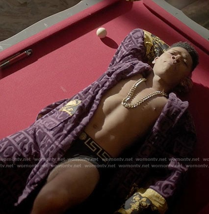 Hakeem’s purple Versace robe on Empire