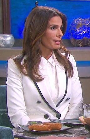 Hope’s white blazer with black trim on Days of our Lives