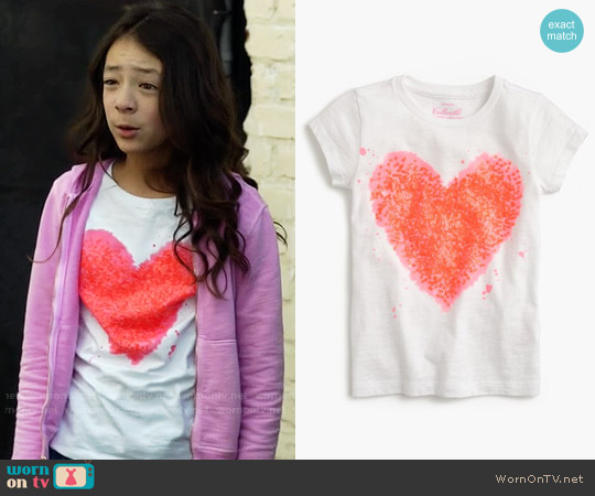 J. Crew Girls' Splatter Sequin Heart T-Shirt worn by Lily Tucker-Pritchett (Aubrey Anderson-Emmons) on Modern Family