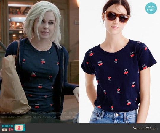 J. Crew Cherry T-shirt worn by Liv Moore (Rose McIver) on iZombie