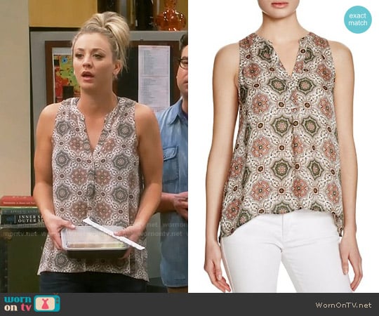 Joie Aruna Top in Medallion Print worn by Penny Hofstadter (Kaley Cuoco) on The Big Bang Theory