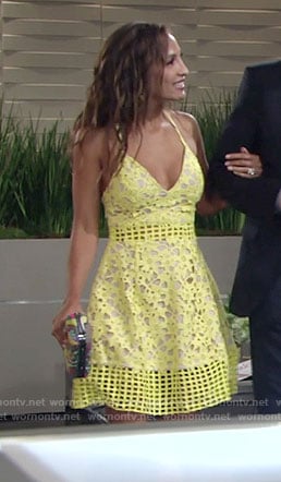 Lily’s yellow lace dress on The Young and the Restless