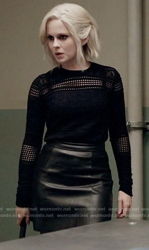 Liv’s black eyelet sweater on iZombie