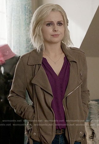 Liv’s purple top and brown jacket on iZombie