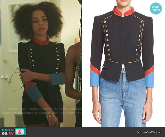 Marc by Marc Jacobs Gabardine Military Jacket worn by Valerie Brown (Hayley Law) on Riverdale