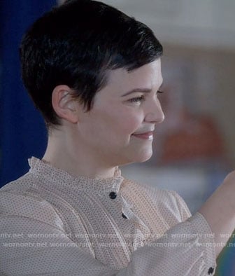 Mary's dotted ruffle-trim blouse on Once Upon a Time