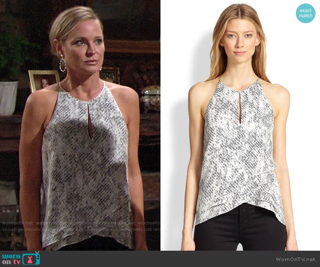 Parka Sheila Silk Tank worn by Sharon Newman (Sharon Case) on The Young and the Restless