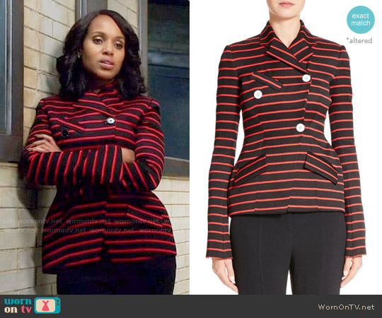 WornOnTV: Olivia’s red and black striped jacket on Scandal | Kerry ...