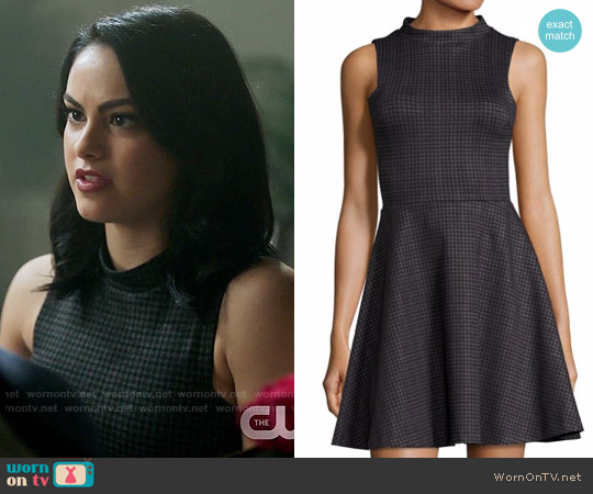 Saks Fifth Avenue RED Checked Fit & Flare Dress worn by Veronica Lodge (Camila Mendes) on Riverdale