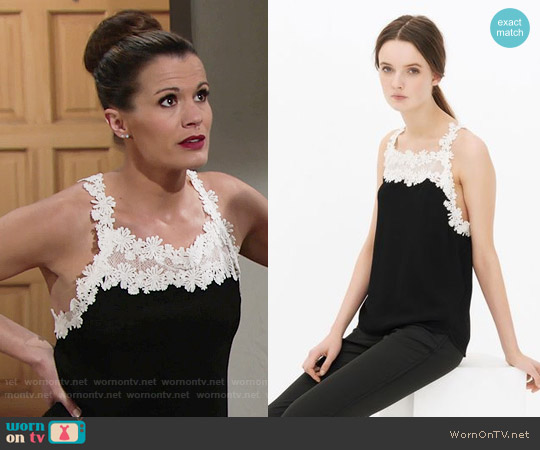 Sandro Evora Top worn by Chelsea Lawson (Melissa Claire Egan) on The Young and the Restless