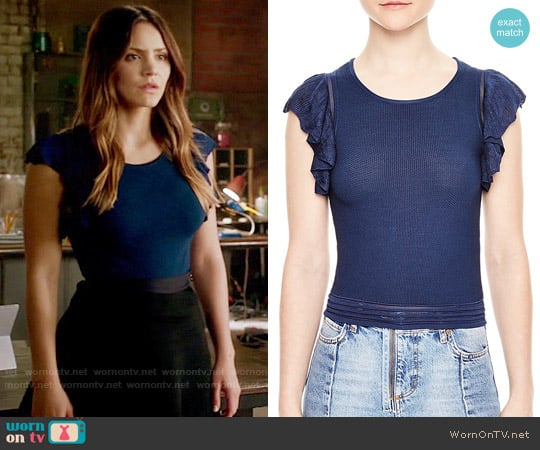 Sandro Kaili Top worn by Paige Dineen (Katharine McPhee) on Scorpion