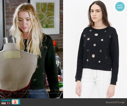 Sandro Tinka Sweatshirt worn by Hanna Marin (Ashley Benson) on Pretty Little Liars