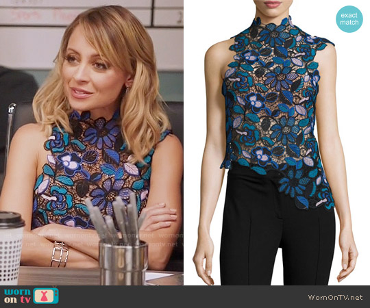 Self Portrait Celeste Top worn by Portia Scott-Griffith (Nicole Richie) on Great News