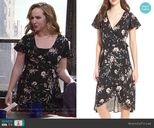 Socialite Floral Print Wrap Dress worn by Mariah Copeland (Camryn Grimes) on The Young and the Restless