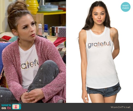 Spiritual Gangster Grateful Tank worn by Sofia Rodriguez (Aimee Carrero) on Young and Hungry