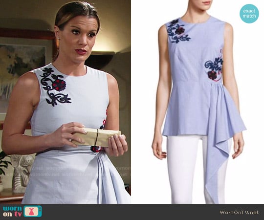 Suno Cascade Sleeveless Top worn by Chelsea Lawson (Melissa Claire Egan) on The Young and the Restless