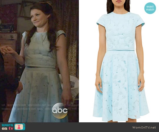 Ted Baker Starlia Top and Quinia Skirt worn by Belle (Emilie de Ravin) on Once Upon A Time