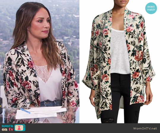 The Kooples Kimono Tapestry Poncho worn by Catt Sadler on E! News