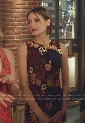 Thea's multi-colored lace dress on Arrow