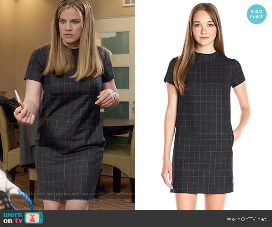 Theory Jasneah Tile Check Dress worn by Amy Brookheimer (Anna Chlumsky) on Veep