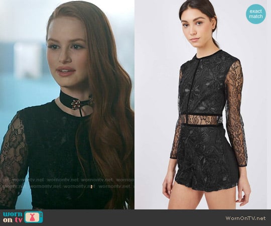 Topshop Lace Playsuit worn by Cheryl Blossom (Madelaine Petsch) on Riverdale