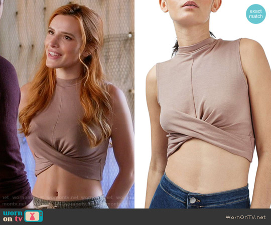 Topshop Twist Front Crop Top worn by Paige Townsen (Bella Thorne) on Famous in Love