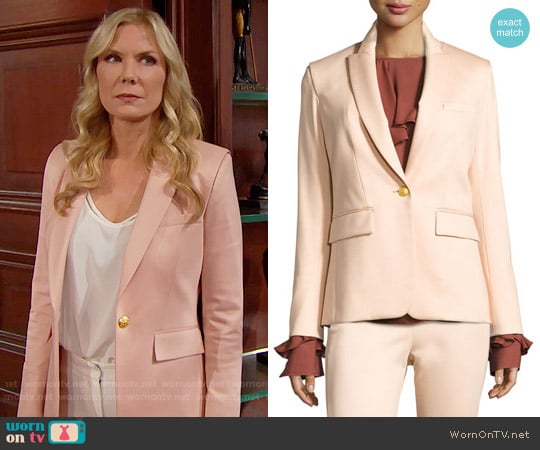 Veronica Beard Rebel Major Cutaway Jacket worn by Brooke Logan (Katherine Kelly Lang) on The Bold and the Beautiful