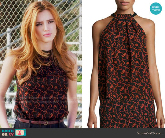 ALC Mari Top in Black / Rust worn by Paige Townsen (Bella Thorne) on Famous in Love