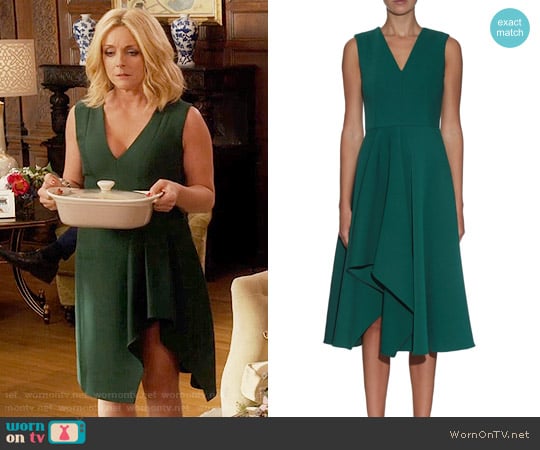 Alexander McQueen Asymmetric-hem Midi Dress worn by Jacqueline Voorhees (Jane Krakowski) on Unbreakable Kimmy Schmidt