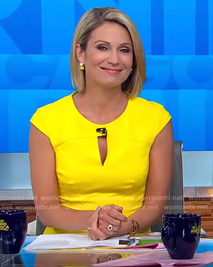 Amy's yellow cutout dress on Good Morning America