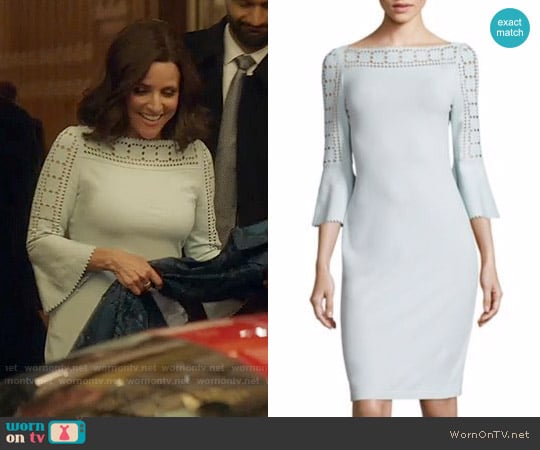 Fendi Geometric Full-Sleeve Knit Dress worn by Selina Meyer (Julia Louis-Dreyfus) on Veep