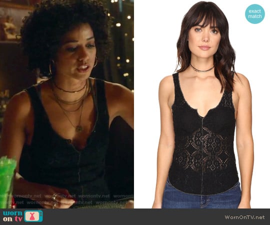 Piece-Dye Pucker Lace Cami by Free People worn by Maia Roberts (Alisha Wainwright ) on Shadowhunters