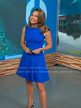 Ginger's blue fit and flare dress on Good Morning America