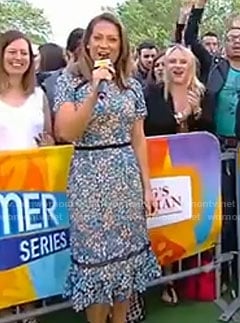 Ginger's blue floral lace dress on Good Morning America