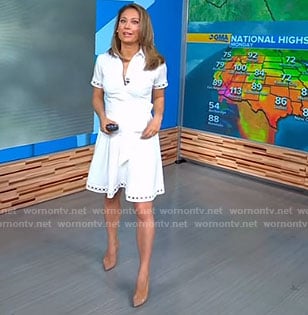 Ginger’s white shirtdress on Good Morning America